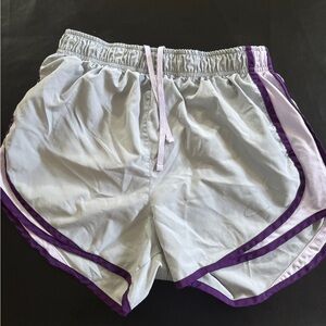 Nike Women's Athletic Shorts in Gray and Purple